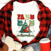 Fa La La Kerstboom Gitaar Retro Tri-Blend Shirt
