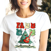 Fa La La Kerstboom Gitaar Retro Tri-Blend Shirt
