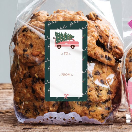 Fa La La kerstboom Roze  van en naar Etiket