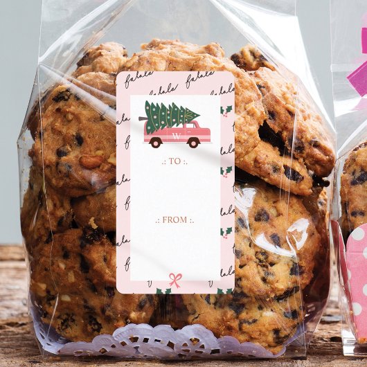 Fa La La kerstboom Roze  van en naar Etiket