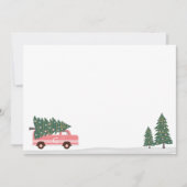 Fa La La kerstboom Roze  van en naar Notitiekaartje (Voorkant)