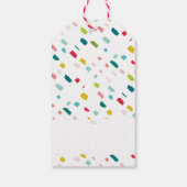 FA LA LA KERSTCADEAU leuk vet helder kleurrijk Cadeaulabel (Achterkant)