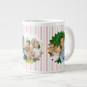 Fa La La Kerstfeest Kerstfeest Gestreepte Grote Koffiekop (Voorkant rechts)