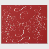 Fa la la - Kerstkalligrafie - Dek de zalen Cadeaupapier (Vlak)