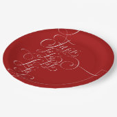 Fa la la - Kerstkalligrafie - Dek de zalen Papieren Bordje (Gekanteld)