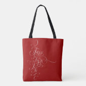 Fa la la - Kerstkalligrafie - Dek de zalen Tote Bag (Achterkant)