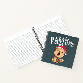 Fa La La kerstkat Singing Guestbook Notitieboek