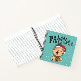 Fa La La kerstkat Singing Guestbook Notitieboek