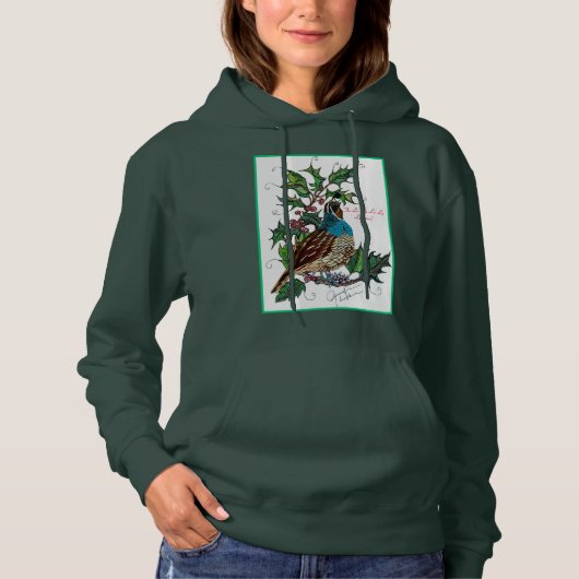 Fa-La-La Kerstkwartel Sweatshirt (Voorkant)