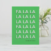 FA LA LA KERSTMIS FEESTDAGENKAART (Staand voorkant)