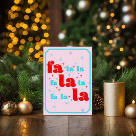 Fa La La Kerstmis Kaart