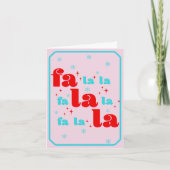 Fa La La Kerstmis Kaart (Voorkant)