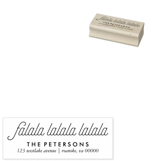 Fa La La Kerstmis Rubberstempel (Gestempeld)