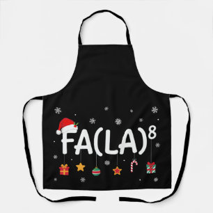 Fa La La Kerstmis Santa Hoed Ornamenten Sneeuwvlok Schort