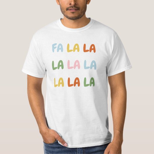 Fa la la Kerstmis T-shirt (Voorkant)