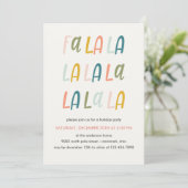 Fa la la | Kleur van pasta | Kerstfeestdag Kaart (Staand voorkant)