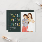 Fa La La | Kleuren van pasta's | Vakantie 3-fotoka Kaart (Voorkant / Achterkant in situ)