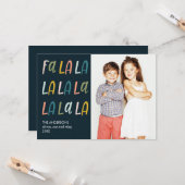 Fa La La | Kleuren van pasta's | Vakantie 3-fotoka Kaart (Voorkant / Achterkant in situ)