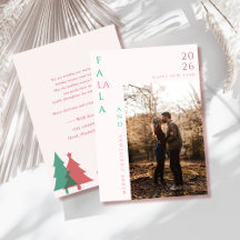 fa la la koppel foto chic vakantie kerstkaart