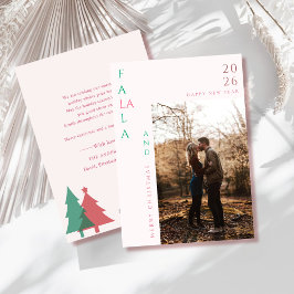 fa la la koppel foto chic vakantie kerstkaart