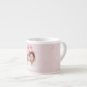 Fa La La La Blush Pink Christmas Photo  Espresso Kop (Voorkant rechts)