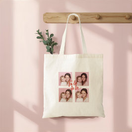 Fa La La La Blush Pink Christmas Photo Tote Bag