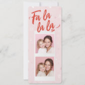 Fa La La La | Blush Pink Modern Christmas Photo  (Voorkant)
