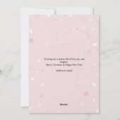 Fa La La La Blush Pink Modern Christmas Photo  Feestdagenkaart (Achterkant)