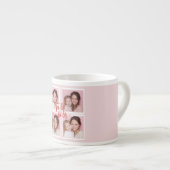 Fa La La La Blush Roze Kerst Foto Collage Espresso Kop (Voorkant rechts)