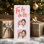 Fa La La La | Blush Roze Modern Kerst Foto