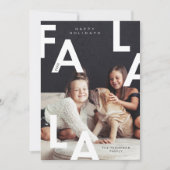 Fa La La La Bold Letters Minimalist Modern Photo Feestdagenkaart (Voorkant)