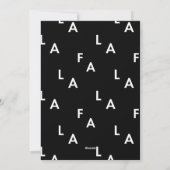 Fa La La La Bold Letters Minimalist Modern Photo Feestdagenkaart (Achterkant)