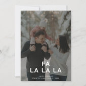Fa La La La Classic Familie Kerst Kaart (Voorkant)