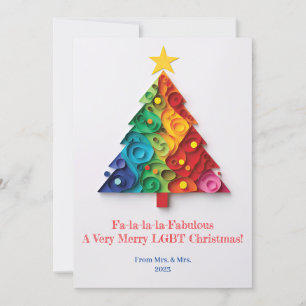 Fa-la-la-la-Fabulous: Een heel vrolijk LGBT Kerstf Feestdagenkaart
