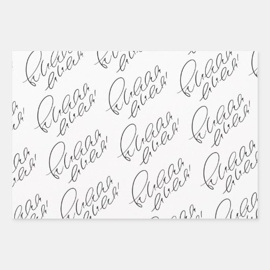 Fa la la la holiday Wrapping Paper (Voorkant 3)