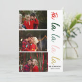 Fa La La La Kaarten / Kerstkaarten (Staand voorkant)