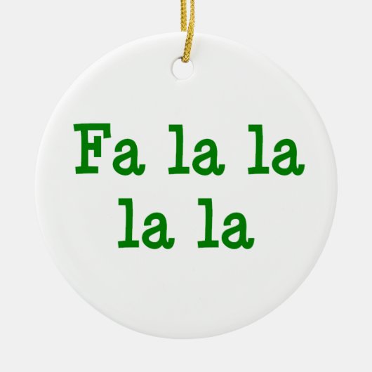 fa la la la keramisch ornament (Voorkant)