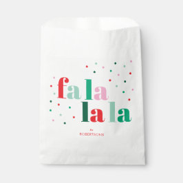 Fa La La La Kerst Favorietentassen Bedankzakje