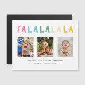 Fa La La La Kerstcute Pastel 3 Foto collage (Voorkant / Achterkant)