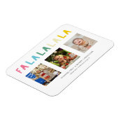 Fa La La La Kerstcute Pastel 3 Foto collage Magneet (Linkerzijde)