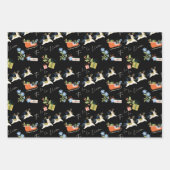 Fa La La La Kerstllama Reindeers Sleigh Pattern Inpakpapier Vel (Voorkant 3)