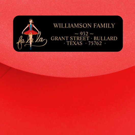 Fa La La La Kerstman Nutkraker Ballet Dancer Black Etiket