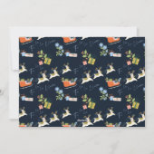 Fa La La La Kerstmis Llama Reindeers & Sleigh Gift Feestdagenkaart (Achterkant)