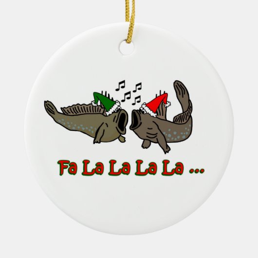 Fa La La La KerstMudskipper Ornament (Voorkant)