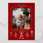 Fa La La La kerstNutkraker Ballet Dancer Folie Feestdagenkaart (Voorkant)