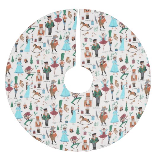 Fa La La La kerstNutkraker Ballet Dancer Kerstboom Rok (Voorkant)