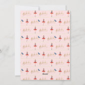 Fa La La La KerstNutkraker Ballet Dancer Pink Feestdagenkaart (Achterkant)