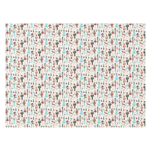 Fa La La La kerstNutkraker Ballet Dancer Tafelkleed (Voorkant (Horizontaal))