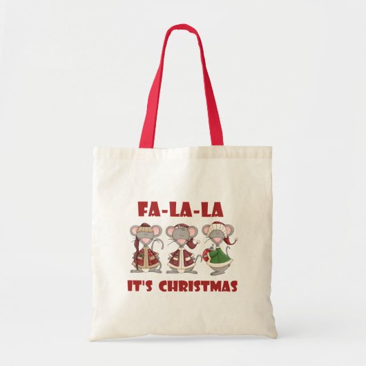 Fa La La La Kerstt T-shirts en cadeaus Tote Bag (Voorkant)