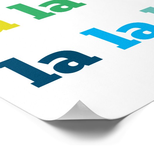 Fa La La La La Art print kerstkarol goed (Hoek)